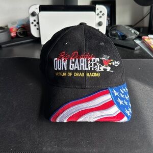 Big Daddy Don Garlits Museum Of Drag Racing Trucker Hat Ball Cap American Flag